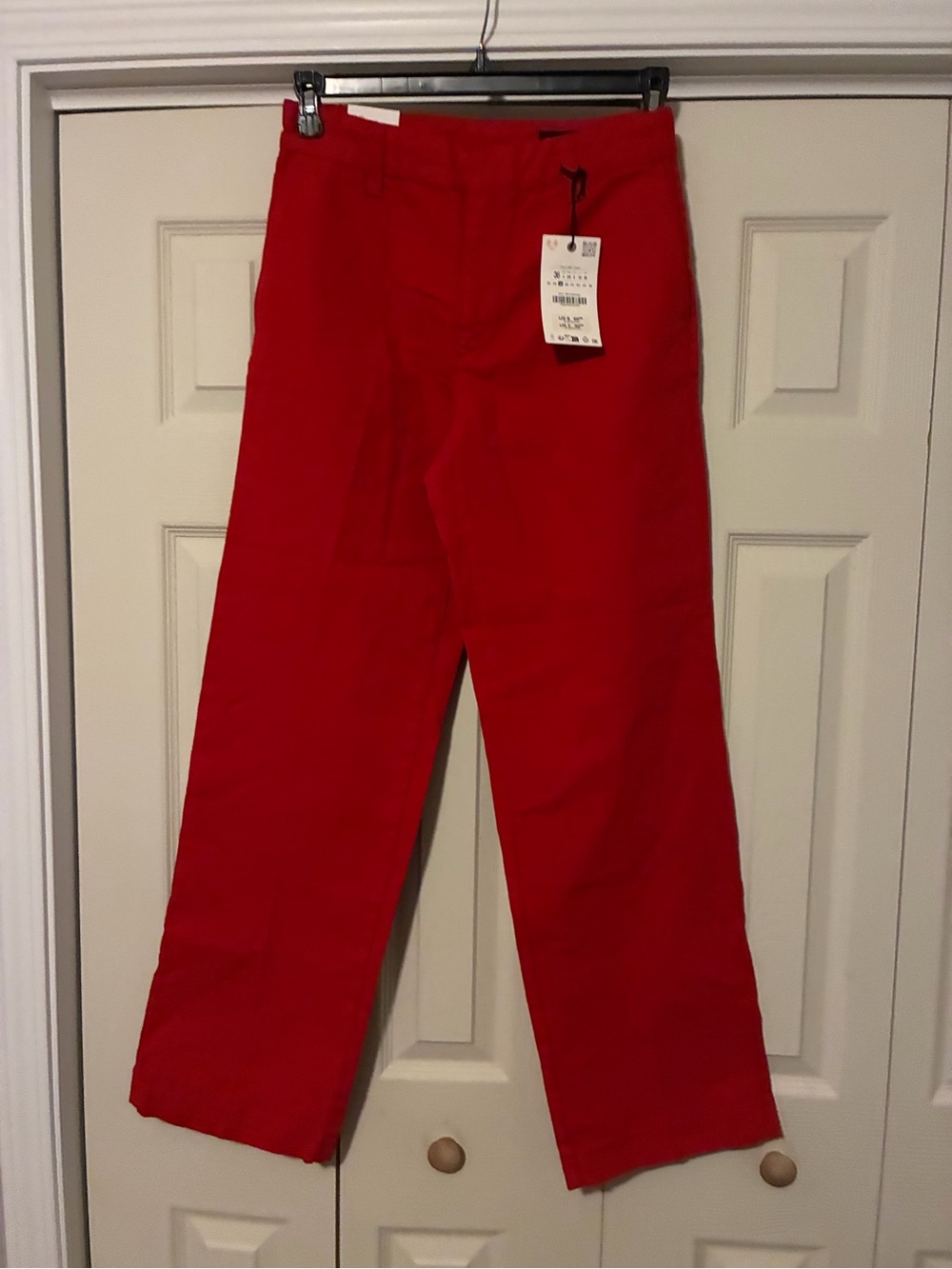 Women’s Red Straight-Leg Pants
